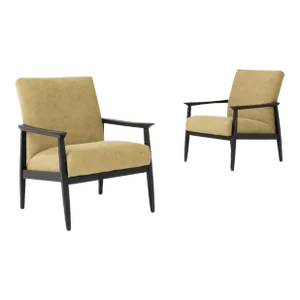 1960s, Czech Upholstered Armchairs - A Pair