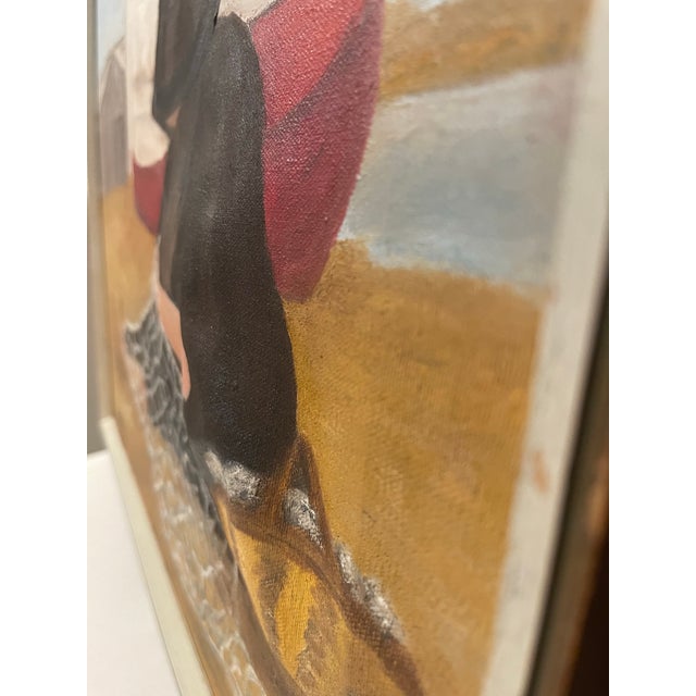 Mid-Century Jane Wells “Costa Brava, Spain” Framed Studio Artist Painting, Signed For Sale - Image 4 of 11