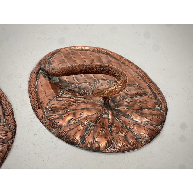 Art Nouveau Copper Door Handles, 1920s, Set of 2 For Sale - Image 10 of 13