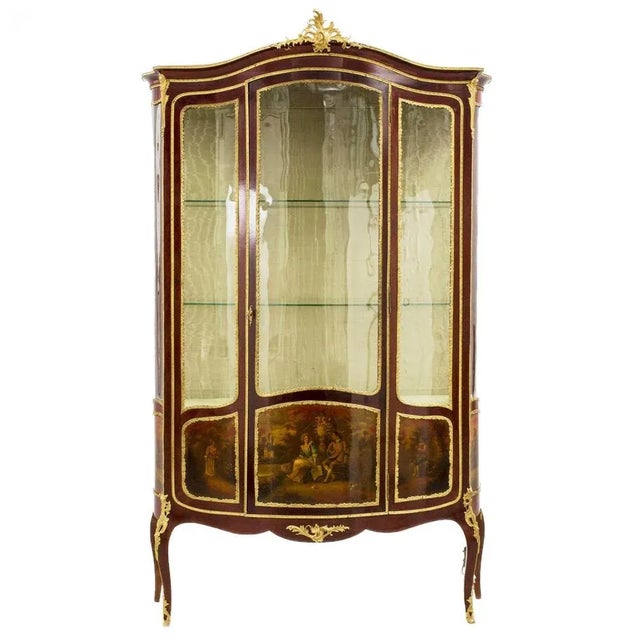 Wood Antique Rococco Showcase Cabinet, 1890s For Sale - Image 7 of 7