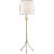 Fliana Floor Lamp in Gild with Linen Shade Designer: AERIN Height: 58.5" Shade Detail: 15" x 17" x 16" Linen Base: 18"...