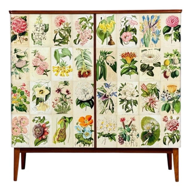 Swedish Modern, La Belgique Horticole Cabinet, Mahogany, Sweden, 1950s For Sale