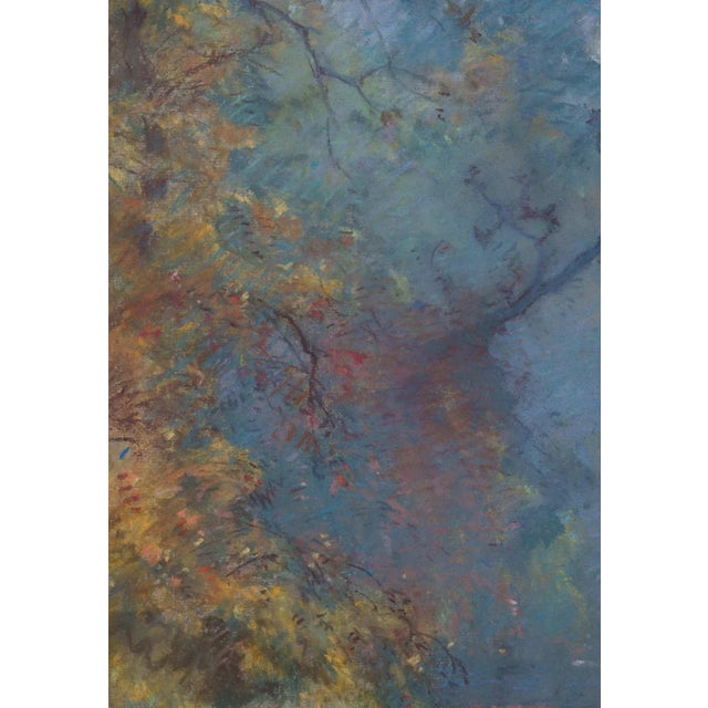 Wilhelm Feldmann (1859 Lüneburg - 1932 Lübeck), Impressionist autumn landscape with lake, around 1905. Pastel on...