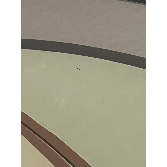 Postmodern 1980s Pink Windsor Wall Circle Brass Mirror Flowers Vase 80s Vintage Richard Sandoval For Sale In Palm Springs - Image 6 of 7