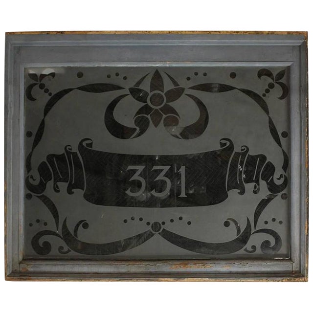 1800s Department Store Decorative Etched Glass Window Chairish