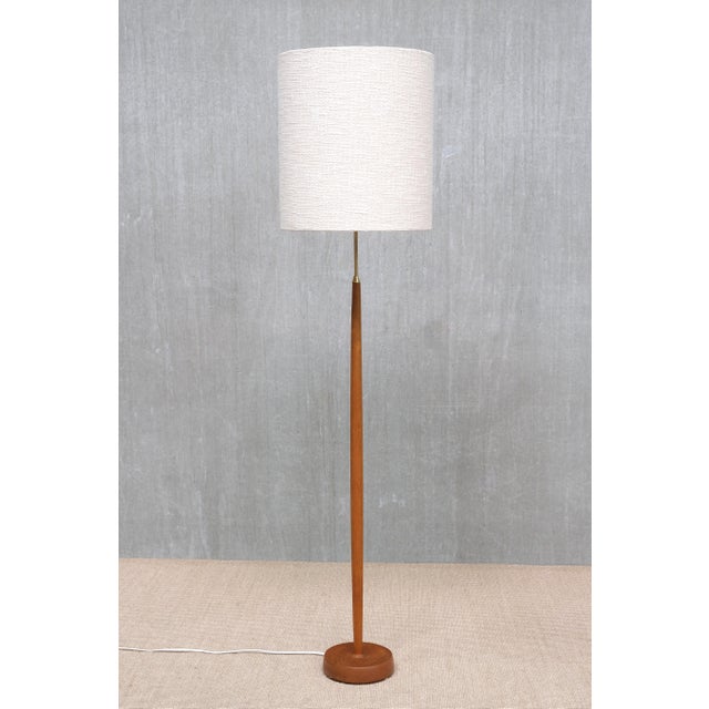Vintage Floor Lamp in Oak from Falkenbergs Belysning, Sweden, 1960s For Sale - Image 10 of 10