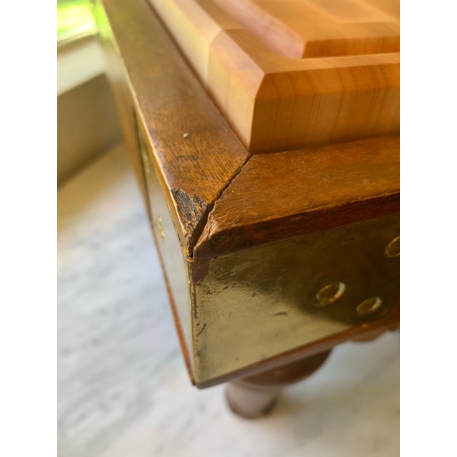 Vintage French Mini Butcher Block Charcuterie Table Top Cutting Board For Sale In Seattle - Image 6 of 12