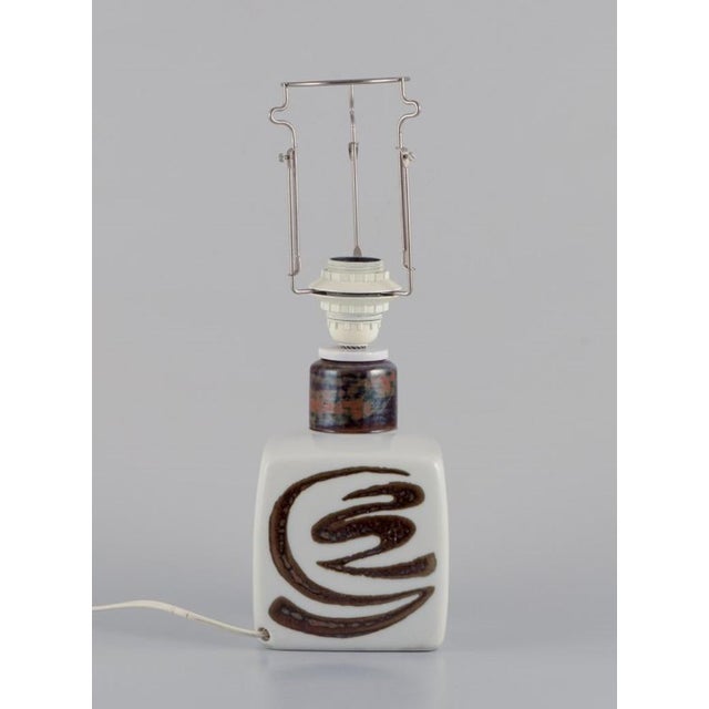 Carl-Harry Stålhane Ceramic Table Lamp by Carl Harry Stålhane for Rörstrand, 1970s For Sale - Image 4 of 10