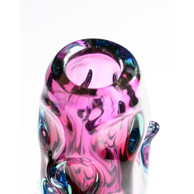 1960s Art Glass Czech Vase by Jan Beranek and Frantisek Vizner from Skrdlovice, 1960s, Set of 2 For Sale - Image 5 of 18