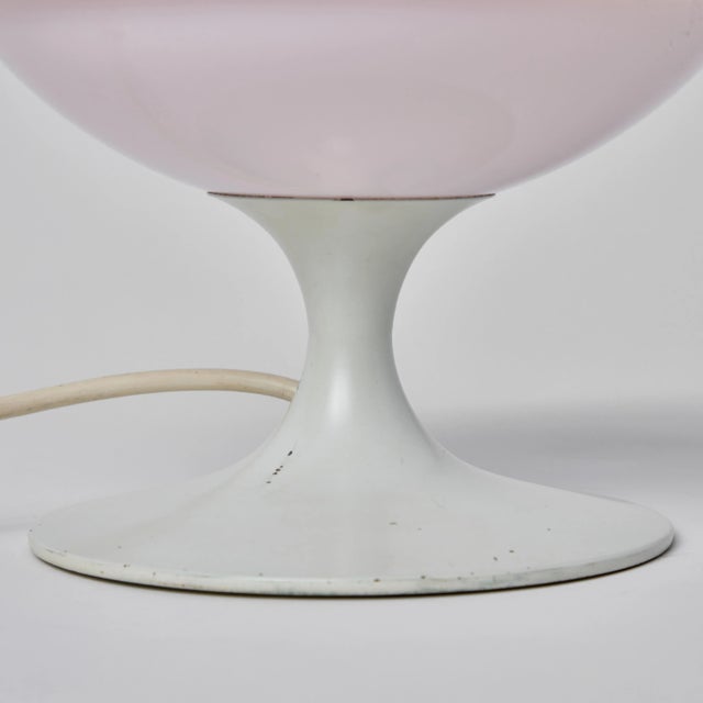 1960s Max Bill Red & White Table Lamps for Temde Leuchten, Switzerland - a Pair For Sale - Image 11 of 13