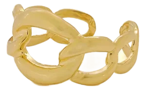Stylish Adjustable Mira Gold Ring, Size 5