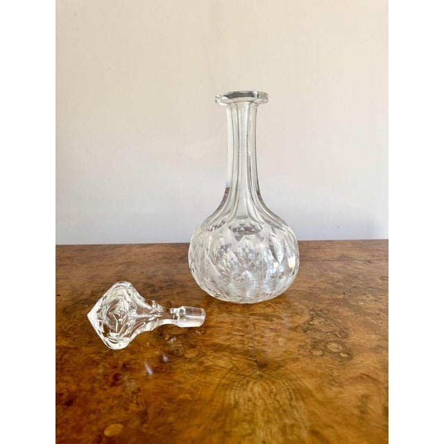 Antique Edwardian Cut Glass Decanter, 1900 For Sale - Image 3 of 4