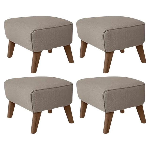 Light Beige Smoked Oak Raf Simons Vidar 3 My Own Chair Footstools by Lassen, Set of 4 For Sale - Image 6 of 6