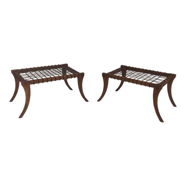 Modern Modern Klismos Style Ottomans For Sale - Image 3 of 4
