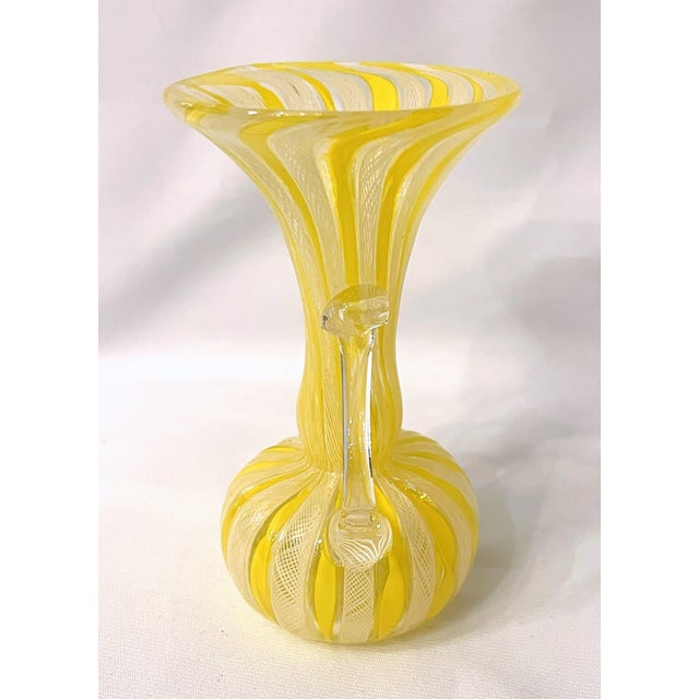 Murano Latticino Vase For Sale - Image 4 of 7