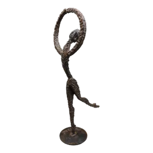 Vintage Arik Amir Brutalist Figurative Sculpture of a Dancer