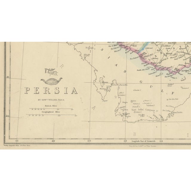 Antique Map by Edward Weller, 1863 For Sale - Image 3 of 9