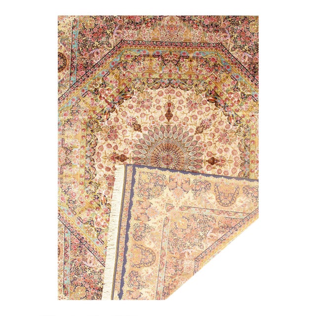 Traditional Pasargad DC Exquisite Design Paris Palace Fine Power Loom V.Silk Rug For Sale - Image 3 of 3