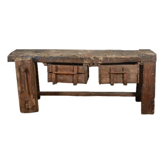 Carpenter's Worktable in Wood For Sale