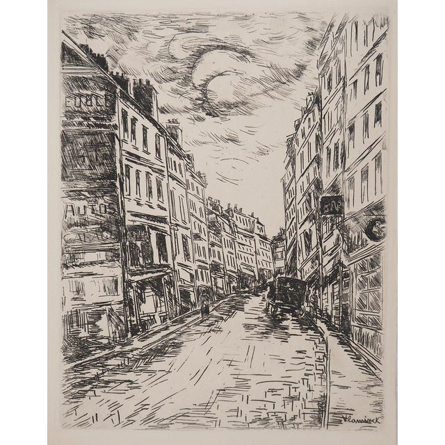Maurice De Vlaminck, Street Towards Montparnasse, Original Signed Engraving For Sale - Image 8 of 8