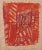 Mid-Century Modern Mid 20th Century Abstract Red and Purple Woodblock For Sale - Image 3 of 3