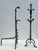 Antique Hand Forged Iron Dragon Gothic Andirons, 1700s, Set of 2 For Sale - Image 3 of 14