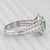 Metal 2.59ctw Emerald Diamond Halo Engagement Ring 18k White Gold Size 6 Gia For Sale - Image 7 of 8