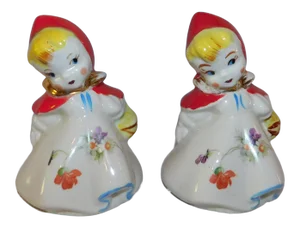 1940s Hull Large Little Red Riding Hood Salt & Pepper Shakers- a Pair