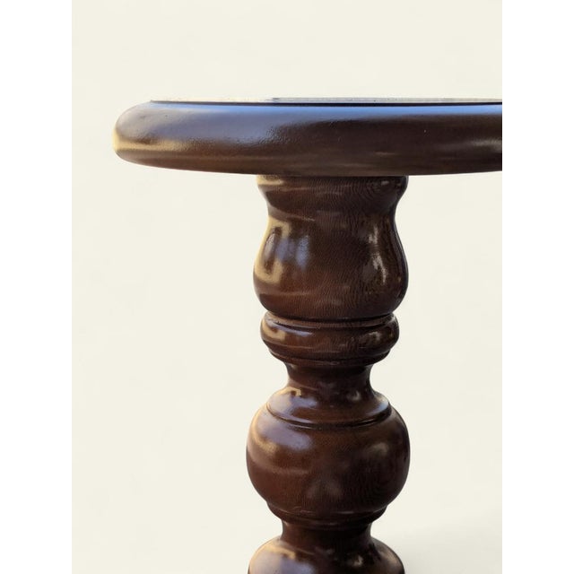 Hand-Turned Plant Stand in Real Wood, 1960s For Sale - Image 4 of 11