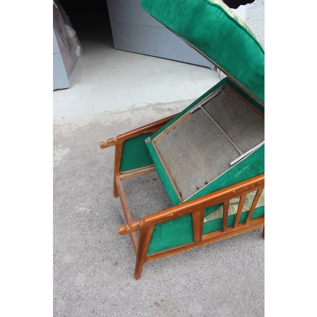 1940s Italian Green Walnut Armchair, 1940s For Sale - Image 5 of 17