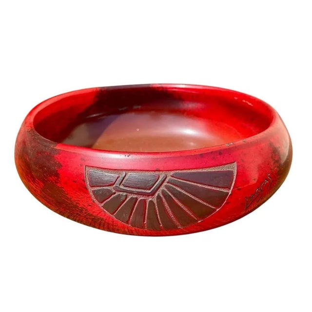 Art Deco Red Glass Cup from Legras For Sale - Image 12 of 12