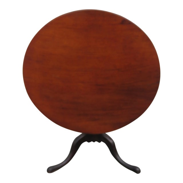Tilt Top Solid Mahogany Round Tea Breakfast Dinette Center Card Game Table For Sale