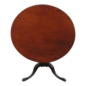 Tilt Top Solid Mahogany Round Tea Breakfast Dinette Center Card Game Table