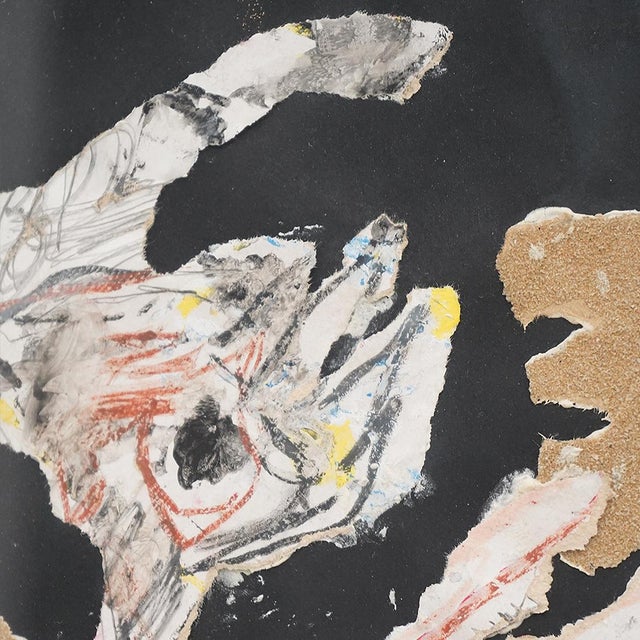 Ansgar Elde, Composition, Mixed Media on Cardboard, 1980s, Framed For Sale - Image 6 of 13