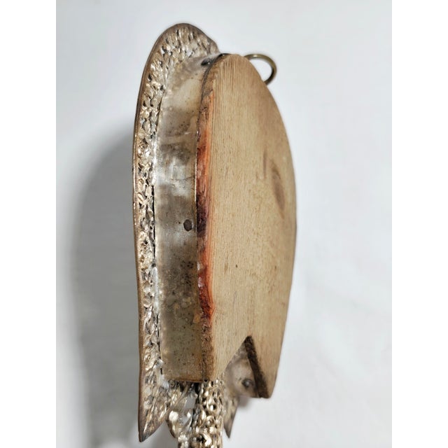 Embossed Brass Hand Mirror, Spain, 1940s For Sale - Image 9 of 13