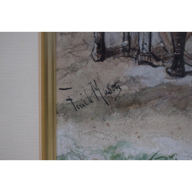 Caricatures in 2 Equestrian Coaching Scenes Watercolour by Finch Mason For Sale In New York - Image 6 of 9