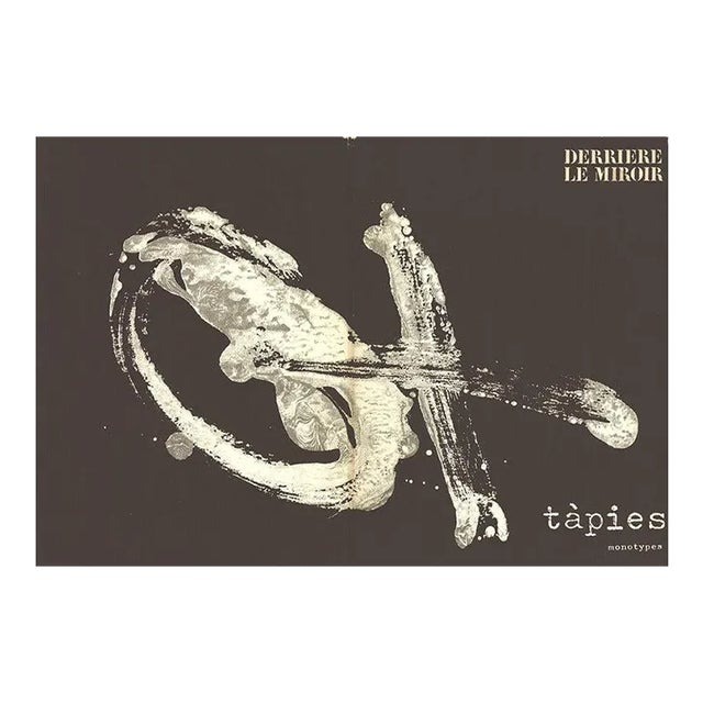 1974 Antoni Tapies 'DLM Cover No. 210' Expressionism White,Black & White Lithograph For Sale