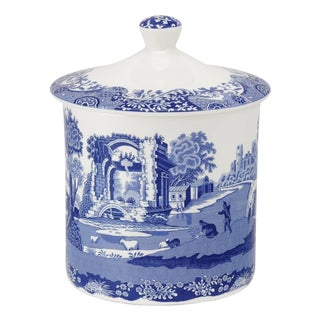 1990s Spode Blue Italian Storage Ginger Jar For Sale