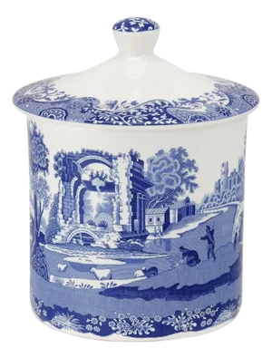 1990s Spode Blue Italian Storage Ginger Jar