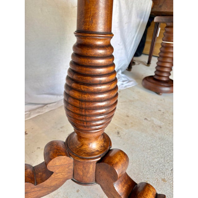 19th Century French Walnut Louis Philippe Pedestal Table For Sale - Image 11 of 12