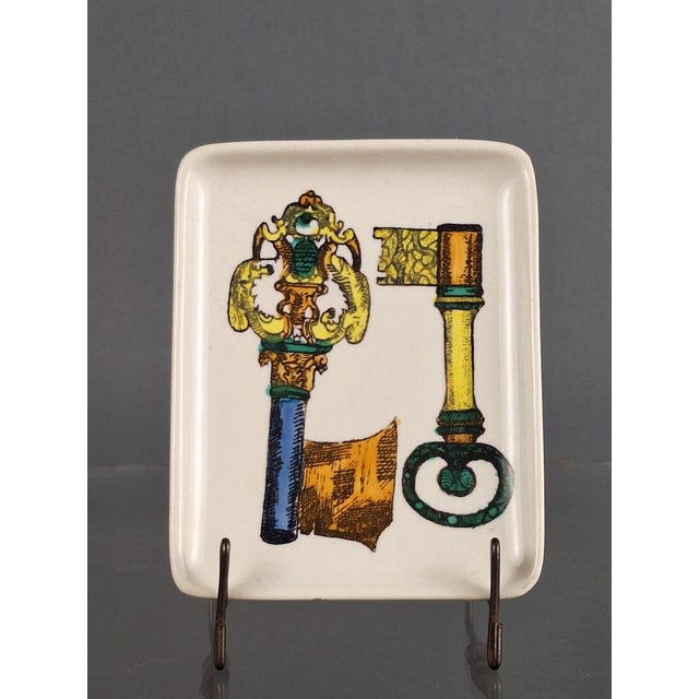 1950s Vintage Italian Ceramic Cups and Tray, Italy, 1950s, Set of 3 For Sale - Image 5 of 8