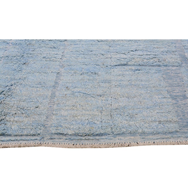 New Moroccan Modern Professional Hand Knotted Rug, 9'5x11'8 For Sale - Image 4 of 4