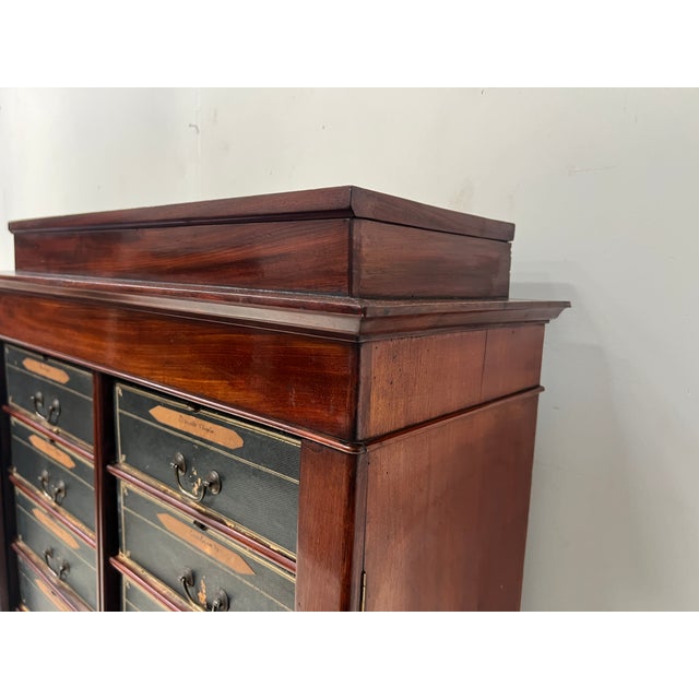 19th Century Louis Philippe Mahogany Veneer Filing Cabinet For Sale - Image 18 of 18