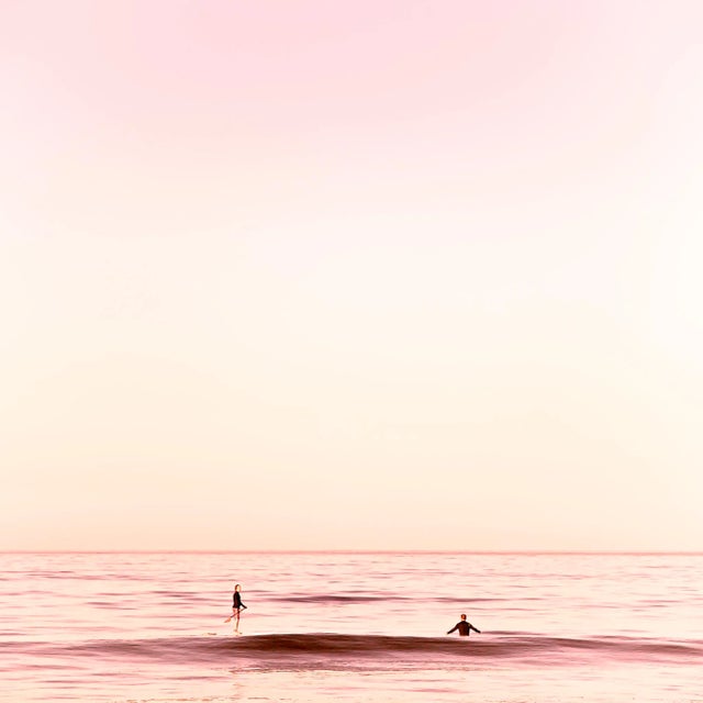 Santa Monica, Pink Contemporary, 30x30 Fine Art Photography by Kristin Hart For Sale