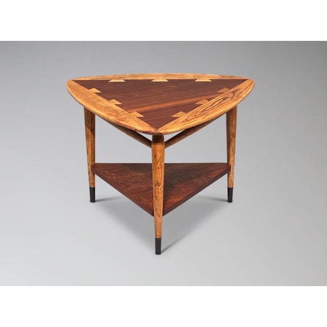 Mid-Century Modern 1960s Restored Lane Acclaim Guitar Pick Side Table Triangle Wedge End Table For Sale - Image 3 of 10