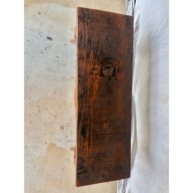 Brown 19th Century French Provincial Walnut Louis XV Style Bench For Sale - Image 8 of 12