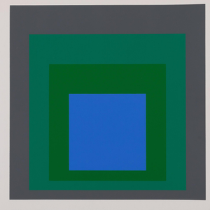 Josef Albers, Homage to the Square Blue Look, Color Screenprint