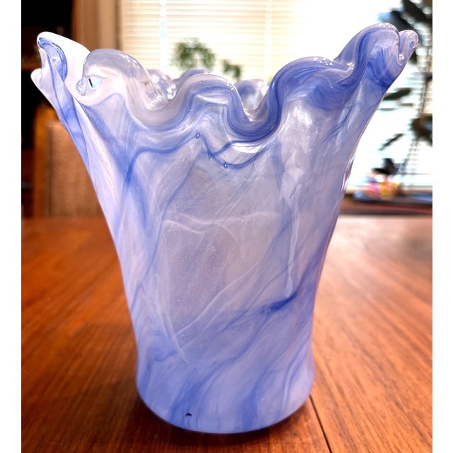 Bring authentic Italian artistry to your space with this stunning Vintage MCM Vietri Onda Mouthblown Glass Vase from...