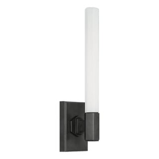 Chapman & Myers for Visual Comfort Signature Hawthorne 13" Single Bath Light in Bronze with White Glass For Sale