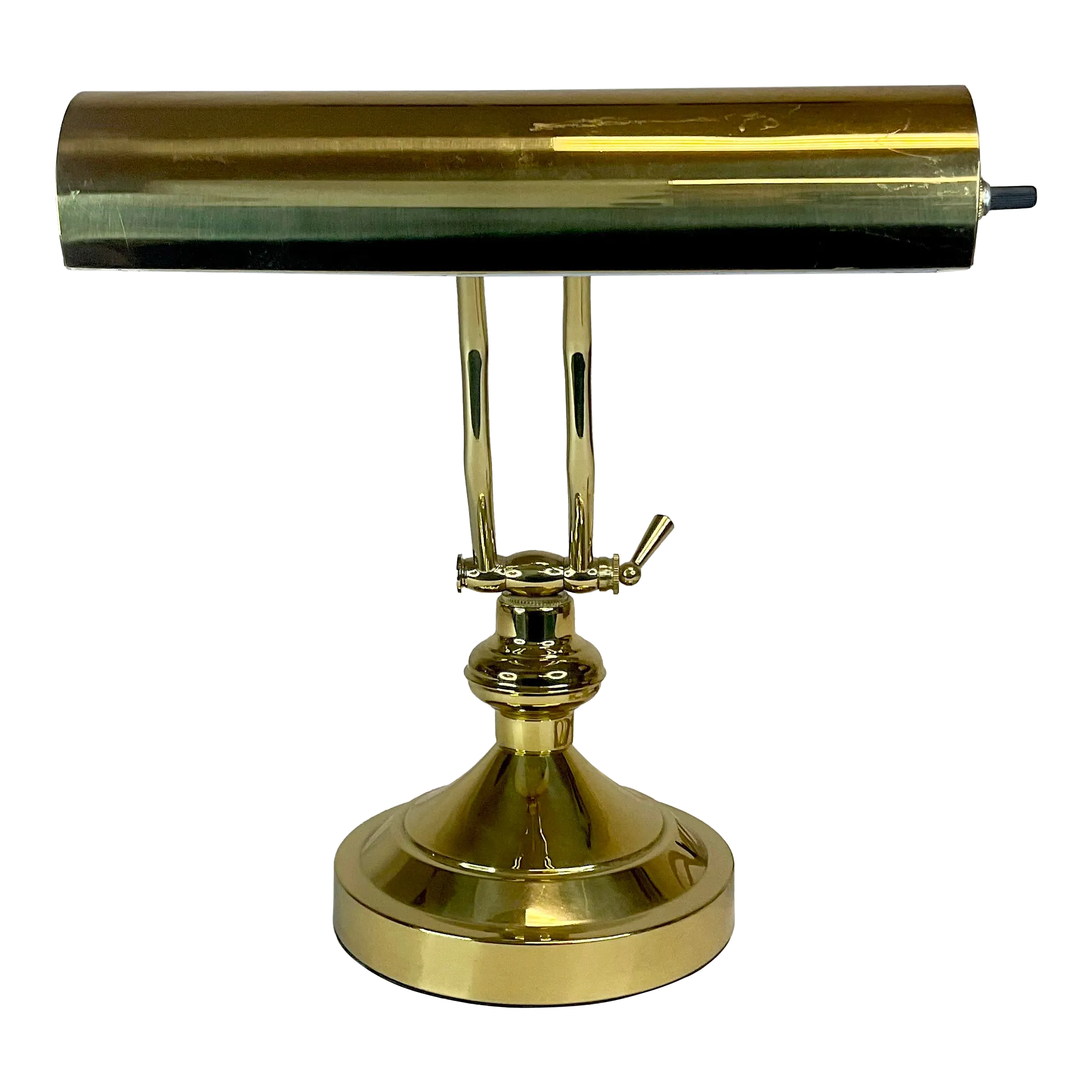 1970s Mid-Century Art Deco Articulating Brass Piano Desk Lamp